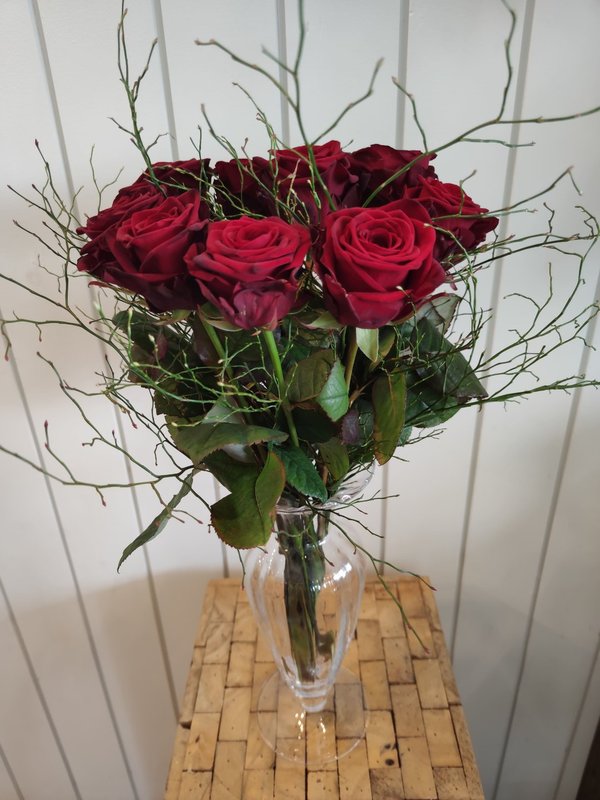Rosenstrauss mit roten Rosen 50cm